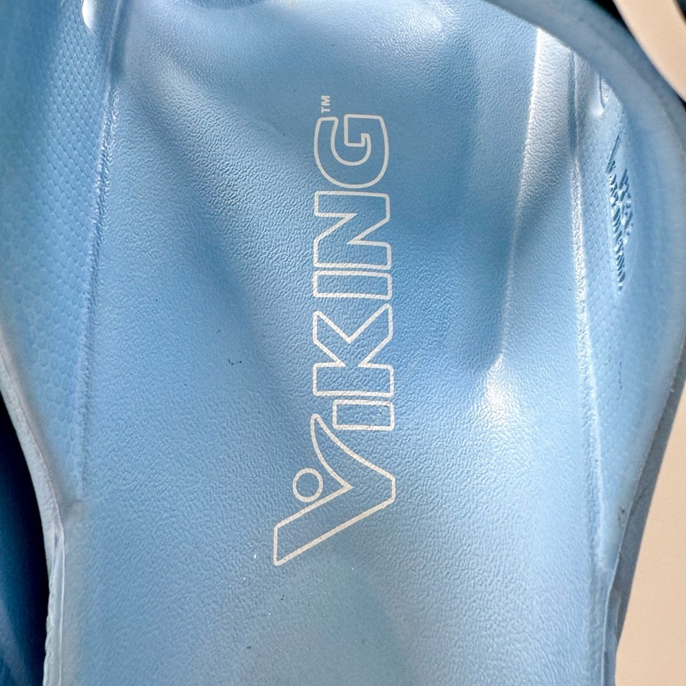 Vikin Baby Blue Sandals with White Buckles - Picture 3 of 5